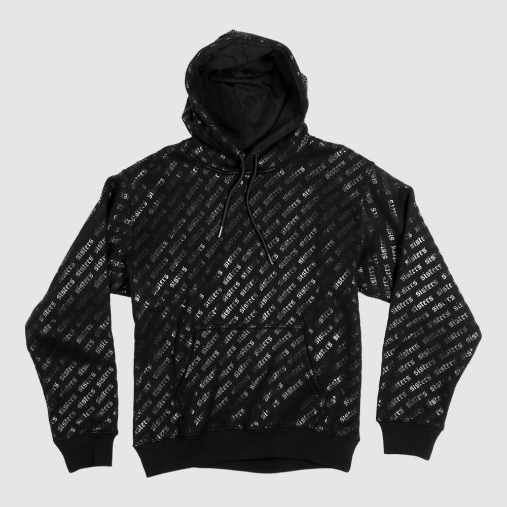 Sister's Apparel Black All Over Print Hoodie